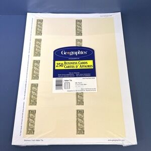 NEW OLD STOCK Geographics 250 Business‎ Cards Italian Tile USA Made 2x3.5" Print